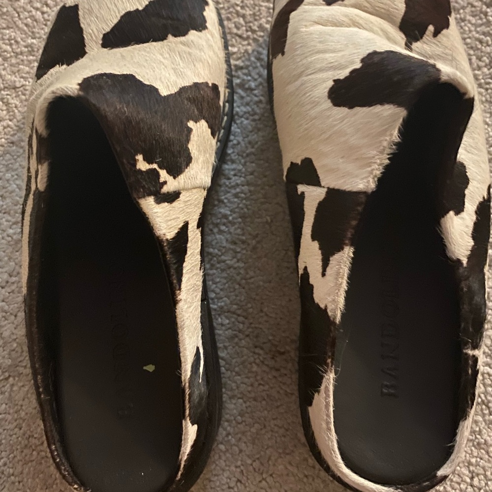 Cow Print Slip-On Shoes Bandolini zebra print